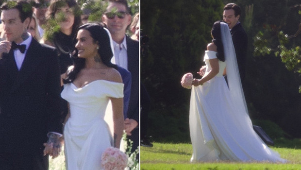 Ünlü şarkıcı muradına erdi… Herkes aynı yorumu yaptı: Boşanan arkadaşının eski gelinliğini giymiş!