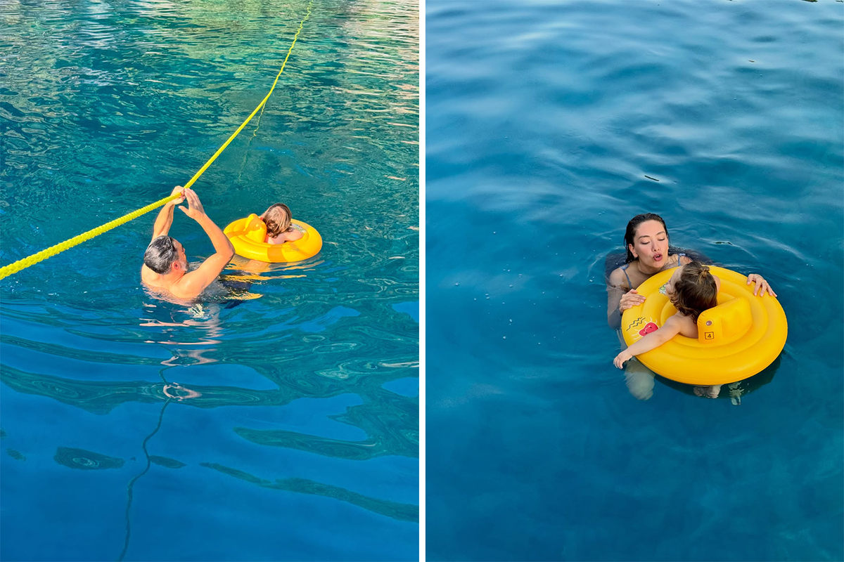 Mutlu aile tablosu! Neslihan Atagül ve Kadir Doğulu’dan tatil pozları